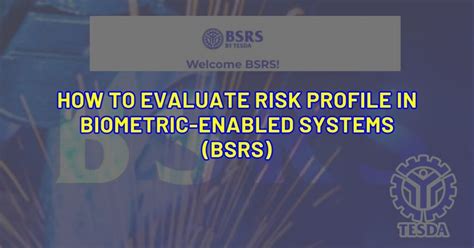 How to Evaluate Risk Profile in BSRS by TESDA .